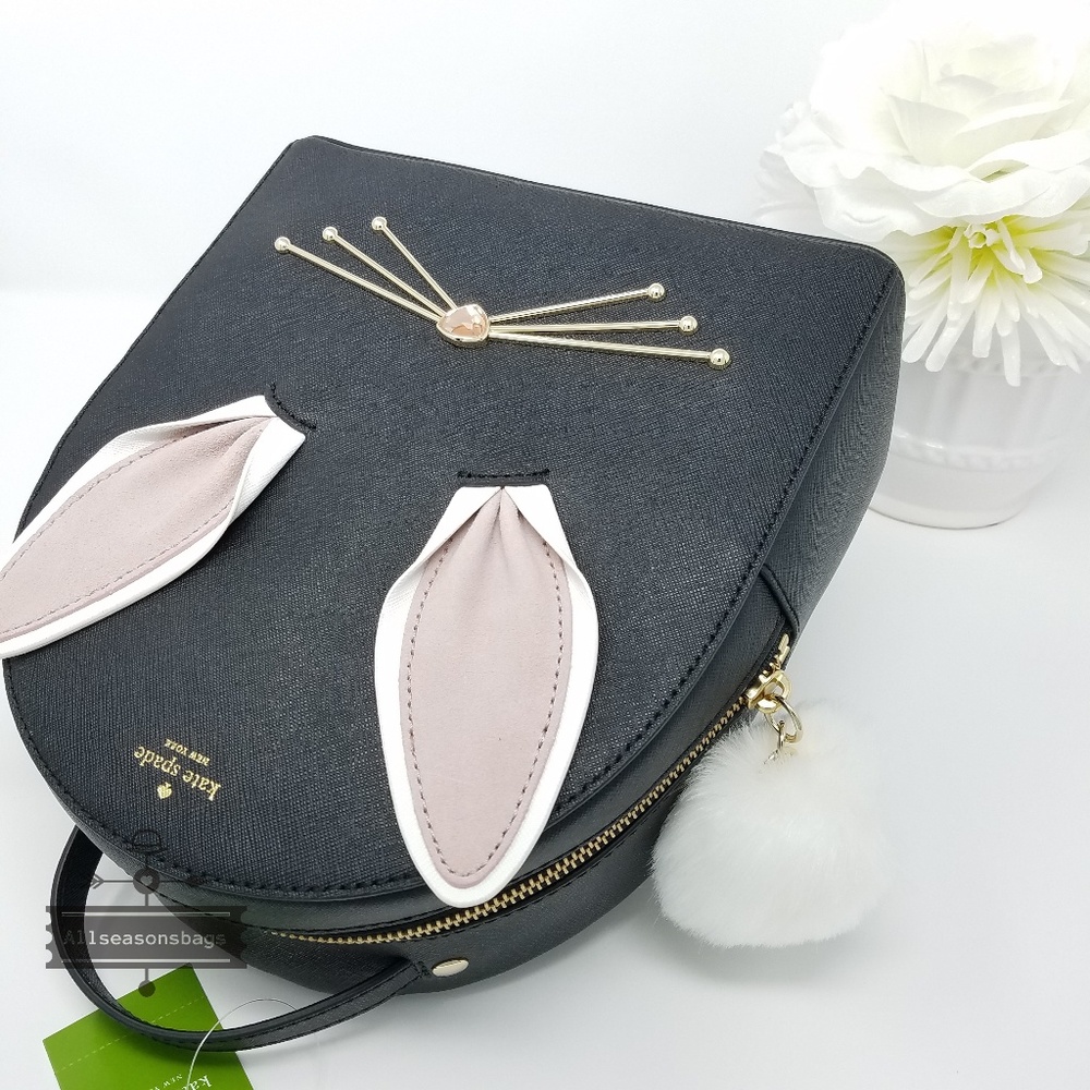 Kate spade rabbit leather hop to it backpack - Picture 2 of 8
